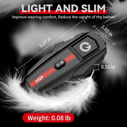 X10 10 Riders Group Mesh Motorcycle Intercom, 3000m Motorcycle Bluetooth Headset V5.3 with Audio Multitasking/Music Sharing, Helmet Communication Systems for ATV/Snowmobile/Ski, 2 Pack