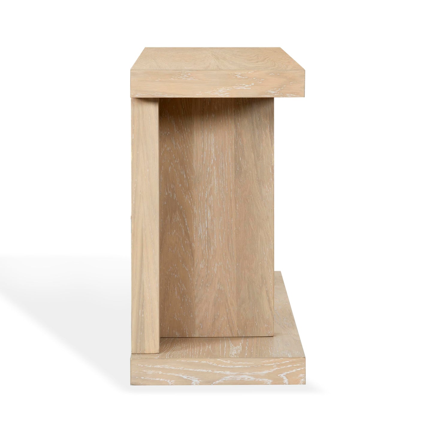 SAFAVIEH Couture Collection – Claramay Natural Cerused Oak Console Table, Modern Wood Entryway & Living Room Accent (SFV2223A)