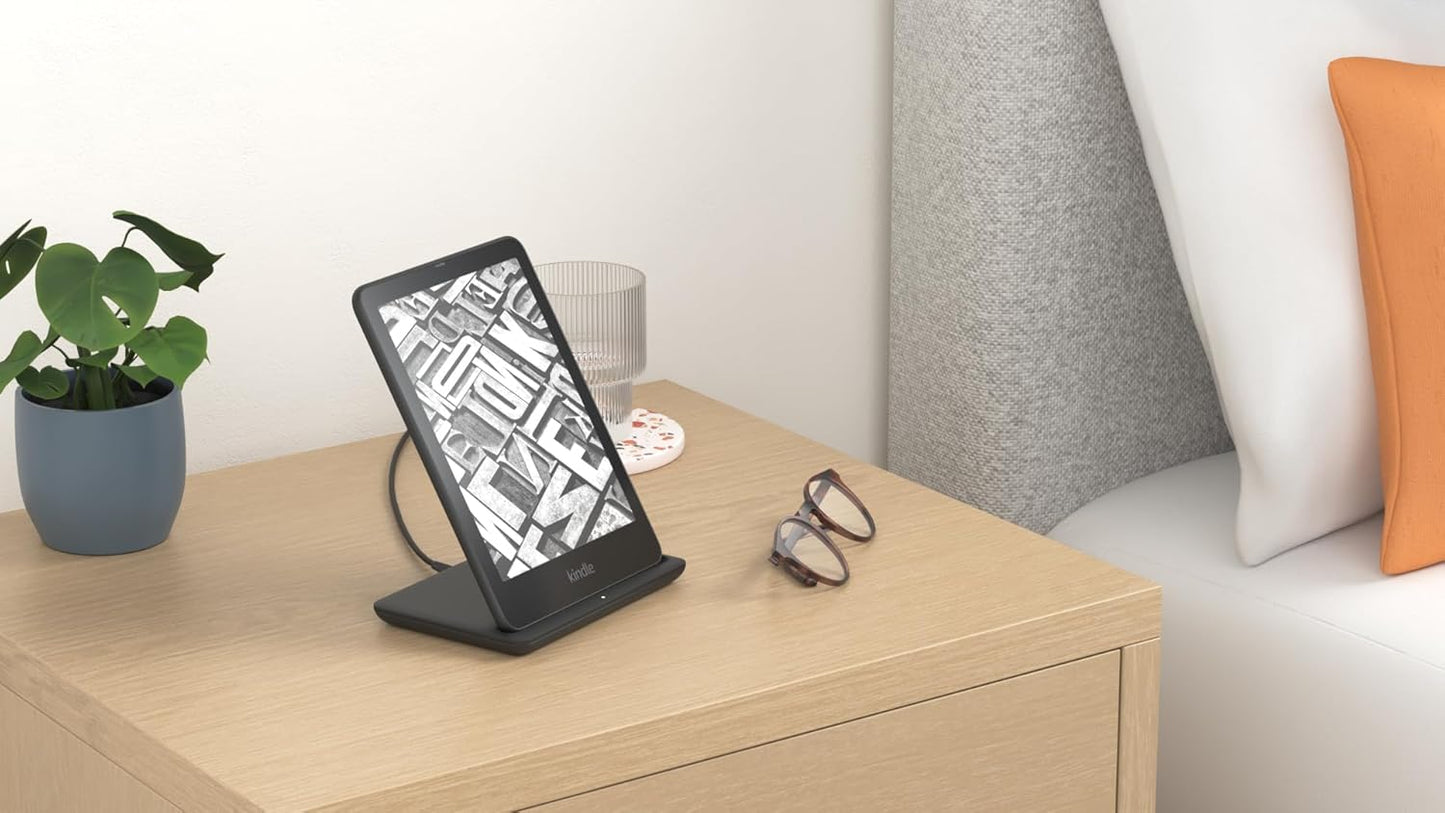 Made for Amazon, Wireless Charging Dock for Kindle Paperwhite Signature Editions (2022 & 2024 Releases) and Kindle Colorsoft Signature Edition