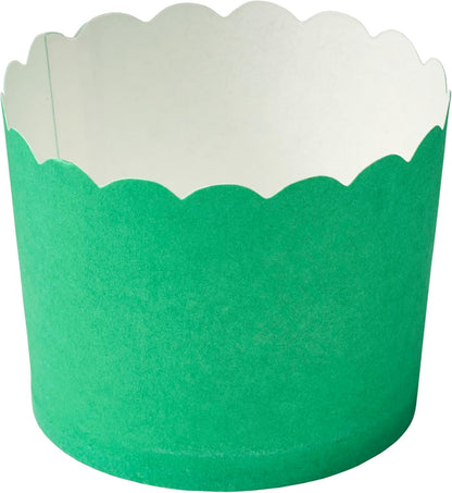 DecoPac Green Scalloped Baking Cups, Perfect for Delicious Cupcakes, 50 Count (Pack of 1)