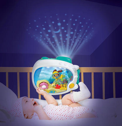 Winfun 3-in-1 Soothing Seas Nightlight - Musical Projector with Soft Glow & Calming Lullabies for Babies