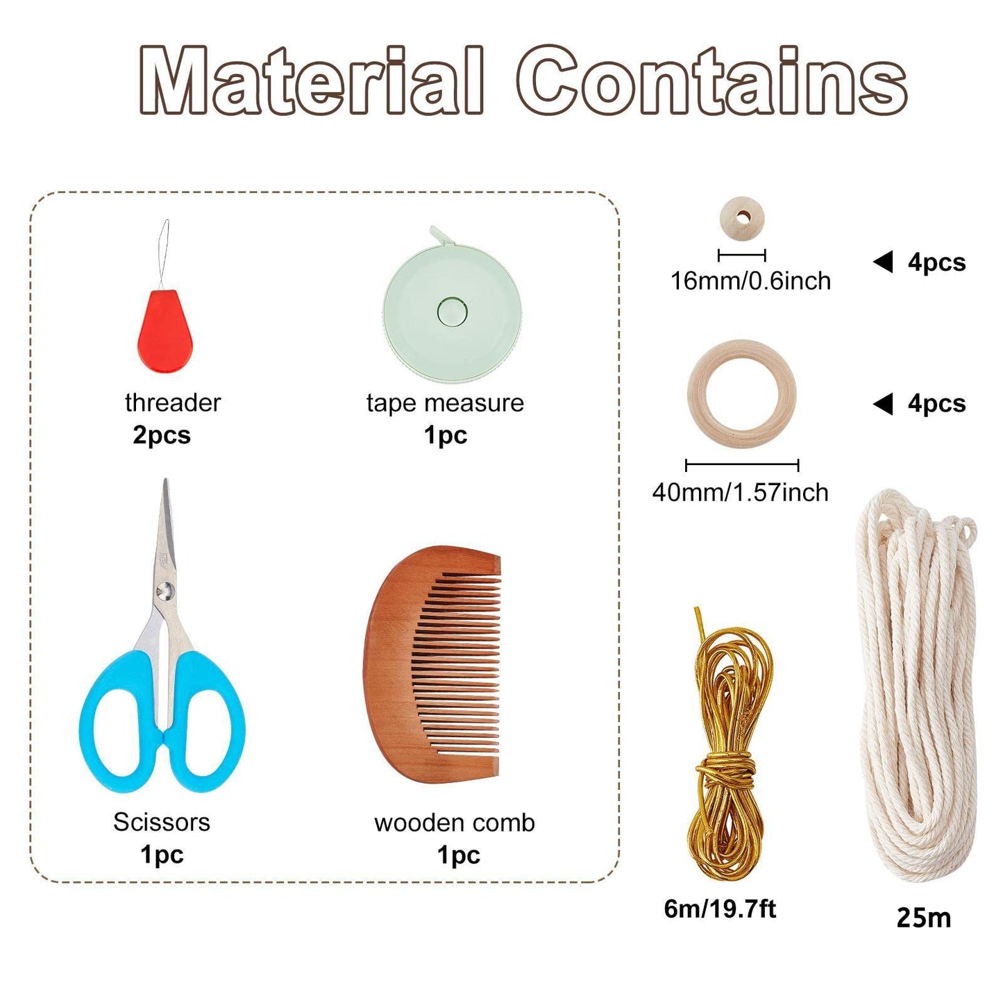 FREEBLOSS 3 Set DIY Macrame Angel Kit Macrame Angel Hanging Ornament Boho Macramé Wall Hanging Decor Spring Macramé Kit for Beginners Handmade Gift for Mom Girls