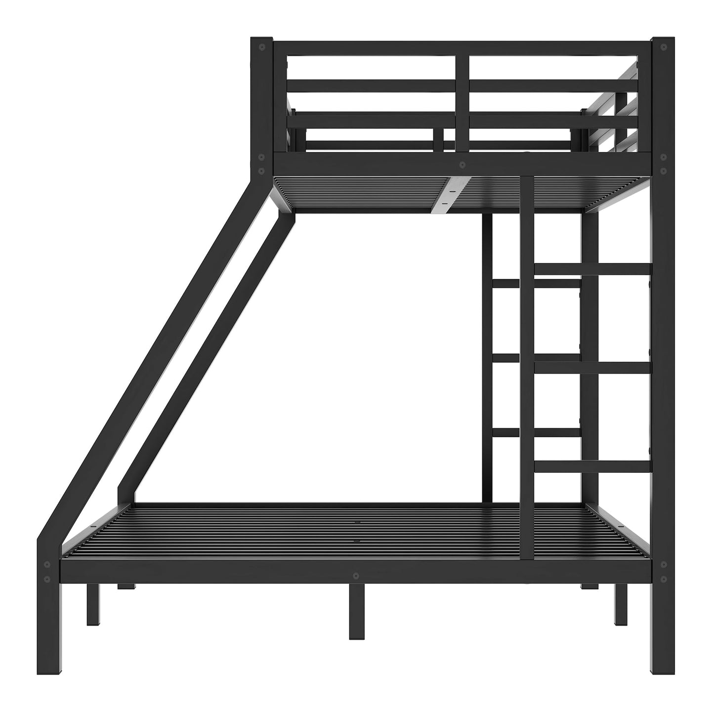 Bellemave Twin XL Over Queen Bunk Beds, Heavy Duty Metal Bunk Bed Frame for Kids, Adults, Black