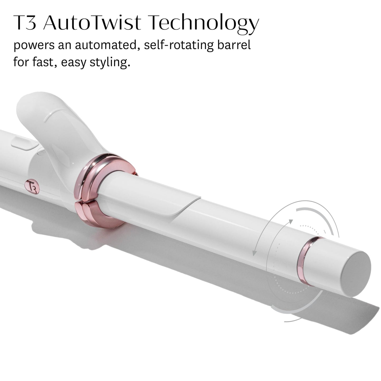 T3 CurlWrap Automatic Rotating Curling Iron with Longer Barrel, 2 Timer Settings, 9 Heat Settings, Auto-Rotating Ceramic Barrel and Ion Generator for Fast, Easy Curls and Waves on All Hair Types