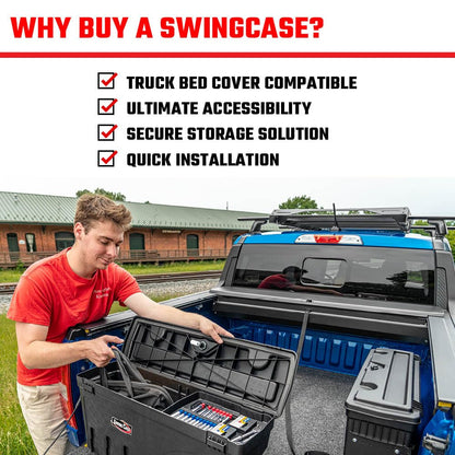 RealTruck UnderCover SwingCase Truck Bed Storage Box | SC302P | Fits 2019 - 2025 Dodge Ram 1500/2500 Passenger Side (New Body Style)