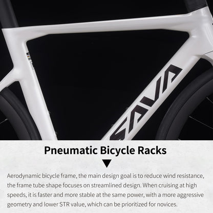 SAVADECK Carbon Siber Road Bike, 24 Speeds Shifting Road Bicycle with Shimano Ultegra Di2 8170 Groupset, Carbon Race Bike with Carbon Frame and Carbon Wheelset Disc Brake for Adult(Black,51cm)