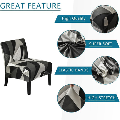 lihuitong Armless 2 Armless Armless 02) Chair Slipcover Pieces Printed Accent Chair Cover Stretch Spandex Slipper Chair