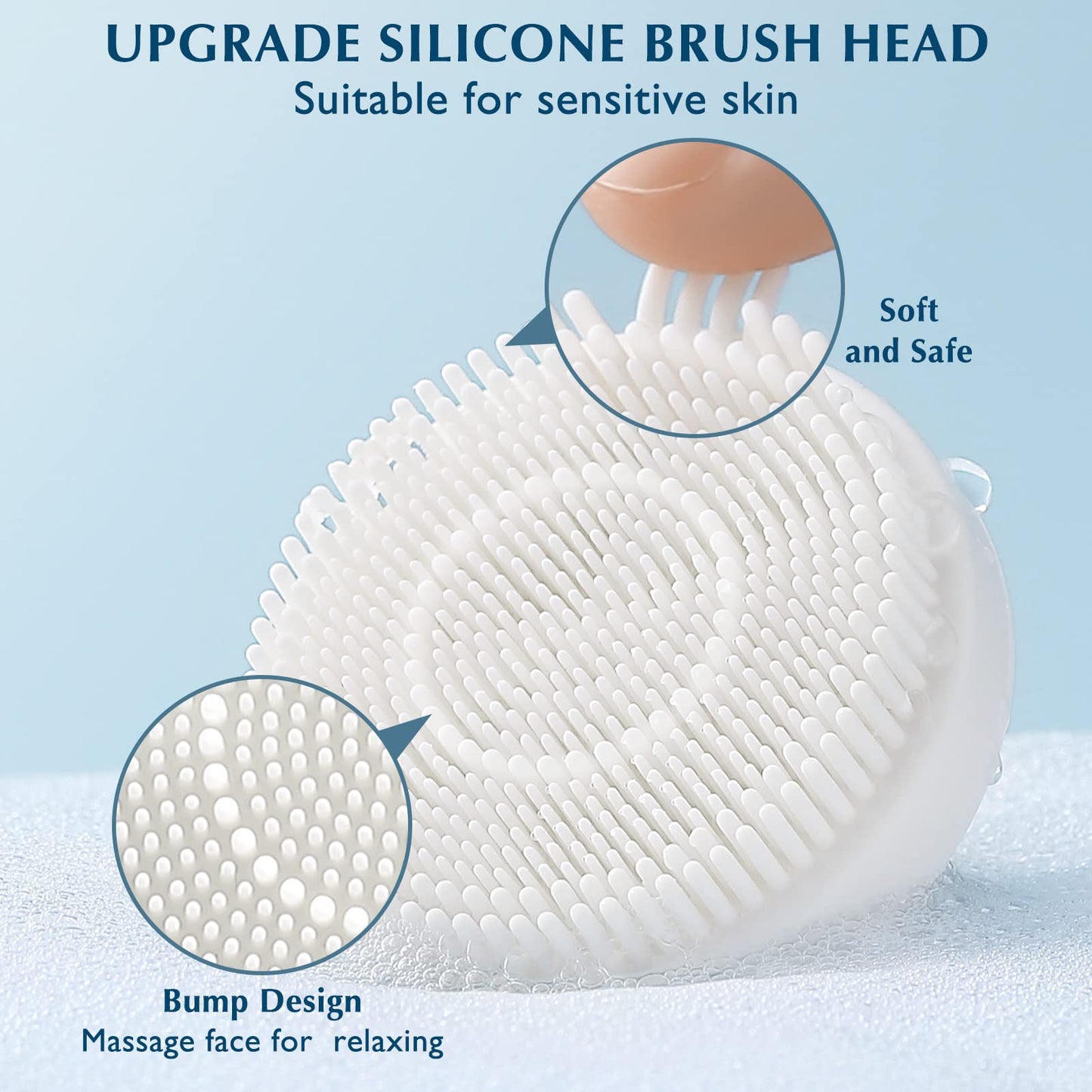 COSLUS Facial Cleansing Brush Silicone Face Scrubber: 7 in 1 FBS-D Electric Exfoliating Rotating Massage Device Waterproof Deep Cleaning Exfoliation Spa Machine - Electronic Skin Care Wash System