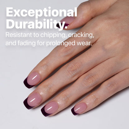 SXC Cosmetics French Tip Press On Nails - Skin Tone Nude and Color Series, Short Coffin X-Pro Tips Starter Kit ST119KIT