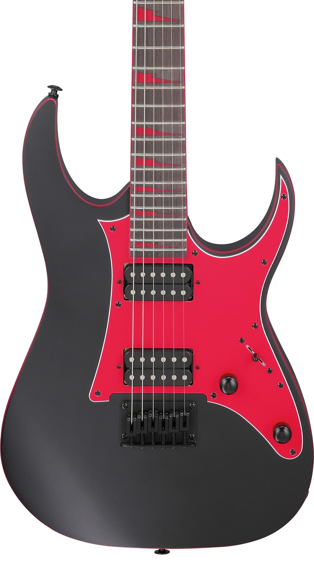 Ibanez GRG131DX RG Gio Electric Guitar - Black Flat Bundle with Amp, Gig Bag, Tuner, Instrument Cable, Picks, Austin Bazaar Instructional DVD, and Polishing Cloth