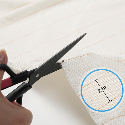 40"x200" Tufting Cloth with Marked Lines, Monks Cloth Large Overlocking Rug Tufting Fabric for Punch Needle, DIY Tuft Making
