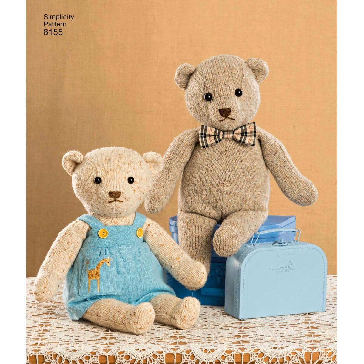 Simplicity 8155 Make Your Own Teddy Bear with Accessories and Clothes Sewing Pattern, 6 Pieces