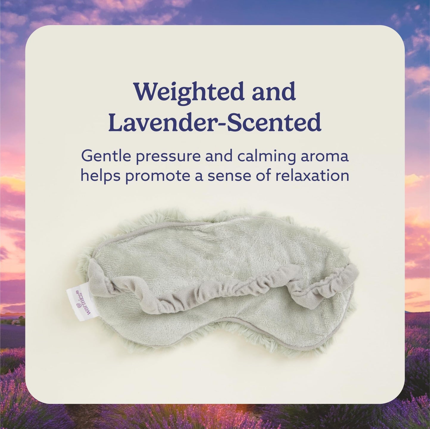 warmies Microwavable Eye Mask for Warmth & Comfort - Heating & Cooling Compress for Calming Relaxation - Weighted & Heated Eye Mask with Scented Lavender for Sleeping - Gray