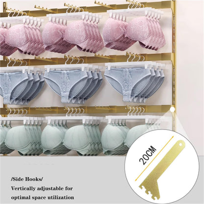 Wall-Mounted Underwear Display Stand, Metals, Lingerie Garment Rack, Retail Sock Show Shelves, Supermarkets Commercial Clothing Store Shelf, for Bras, Shorts, Hats(White,150 * 150cm)