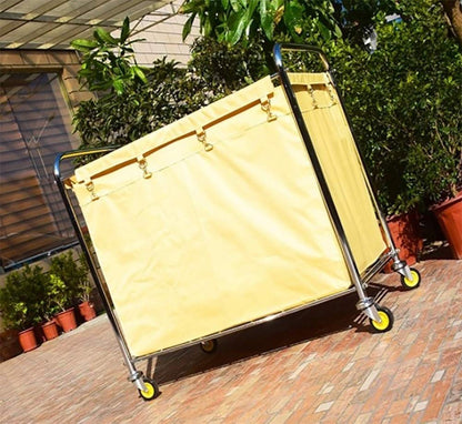 Trolley Movable Carts, Kitchen Storage Hand Trucks, Heavy-Duty Rolling Wheels Cart For Laundry Hamper Sorter, Home Stainless Steel Trolley With Movable Bags/Yellow/Setx2 (Yellow Setx2) (Yellow Setx1)