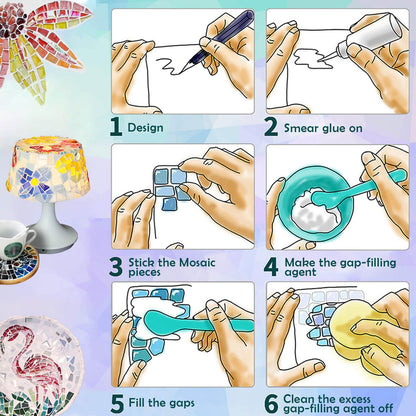 LITMIND 1.1LB Silver Mixed Irregular Glass Scraps Mosaic Tiles with Mirror and Textured Backing - Ideal for Mosaic Crafts, Puzzles, and Art Projects