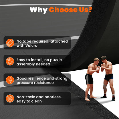 Kaoshan Multi-Size Foam/Inflatable Wrestling Mat - Durable Jiu Jitsu Mats, 10'x10' Wrestling Mats for Home, Flexi Roll Judo Training Mat for MMA, Grappling,BJJ, Martial Arts & Boxing