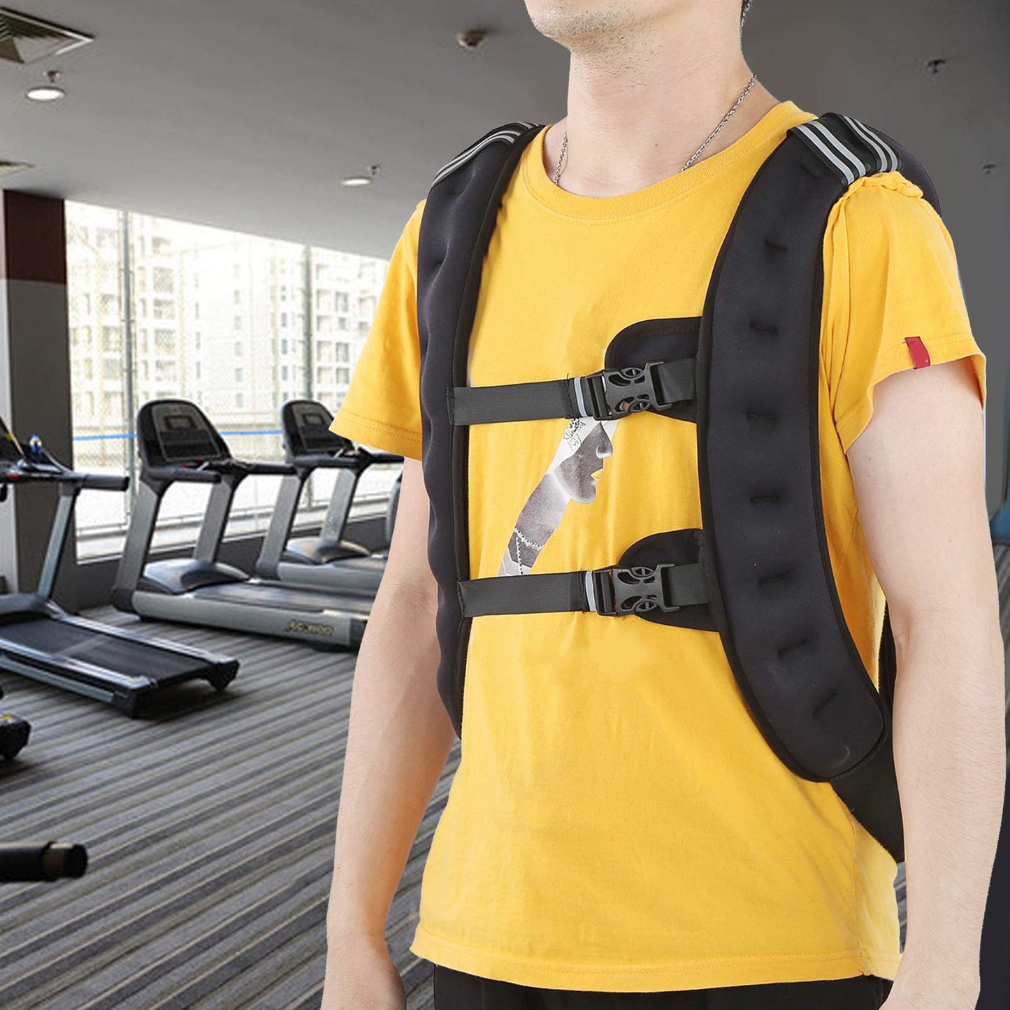 Naroote Exercise Weighted Vest Strength Training Jacket with Adjustable Buckle for Workout Fitness Strength Training Running Muscle Building Weight Loss