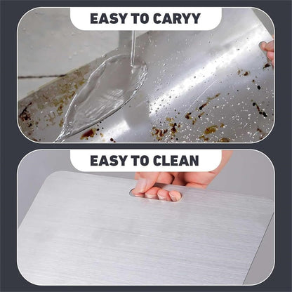 Board,100% 2025 (14"L 10"W) Titanium Cutting Pure Titanium Cutting Boards for Kitchen, New Double Sided Food-Grade