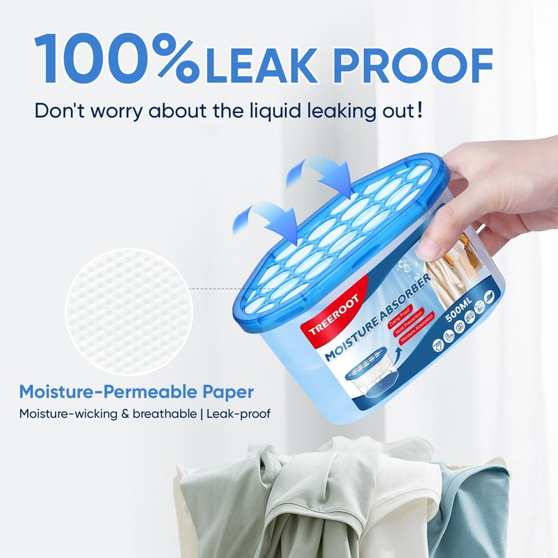 10 Pack Moisture Absorbers, 10.6 OZ Humidity Absorber Bucket, Moisture Absorbers for Closet, Dehumidifier Bucket for Wardrobes、 Kitchens and Bathrooms, Fragrance Free Humidity Absorber