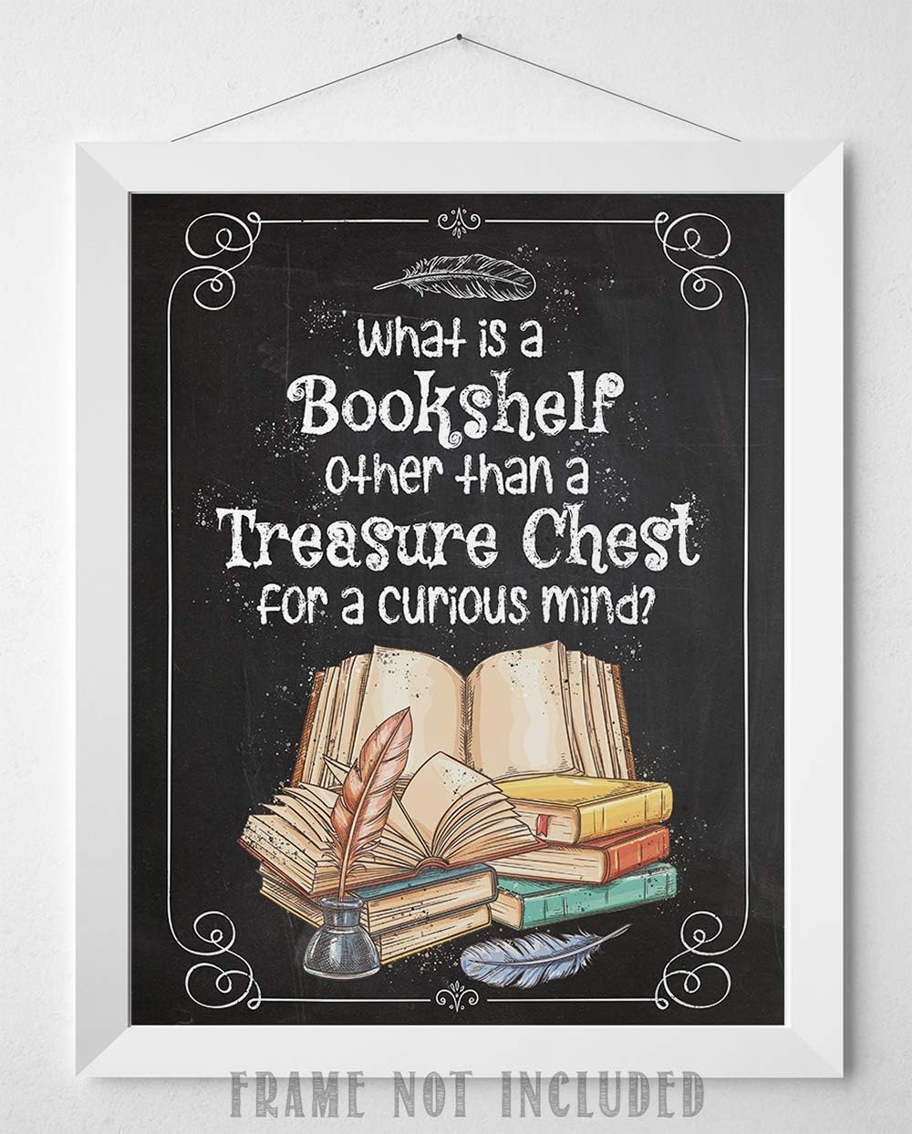 11x14 What is a Bookshelf Other Than a Treasure Chest for a Curious Mind - Great Bookshelf and Library Decor