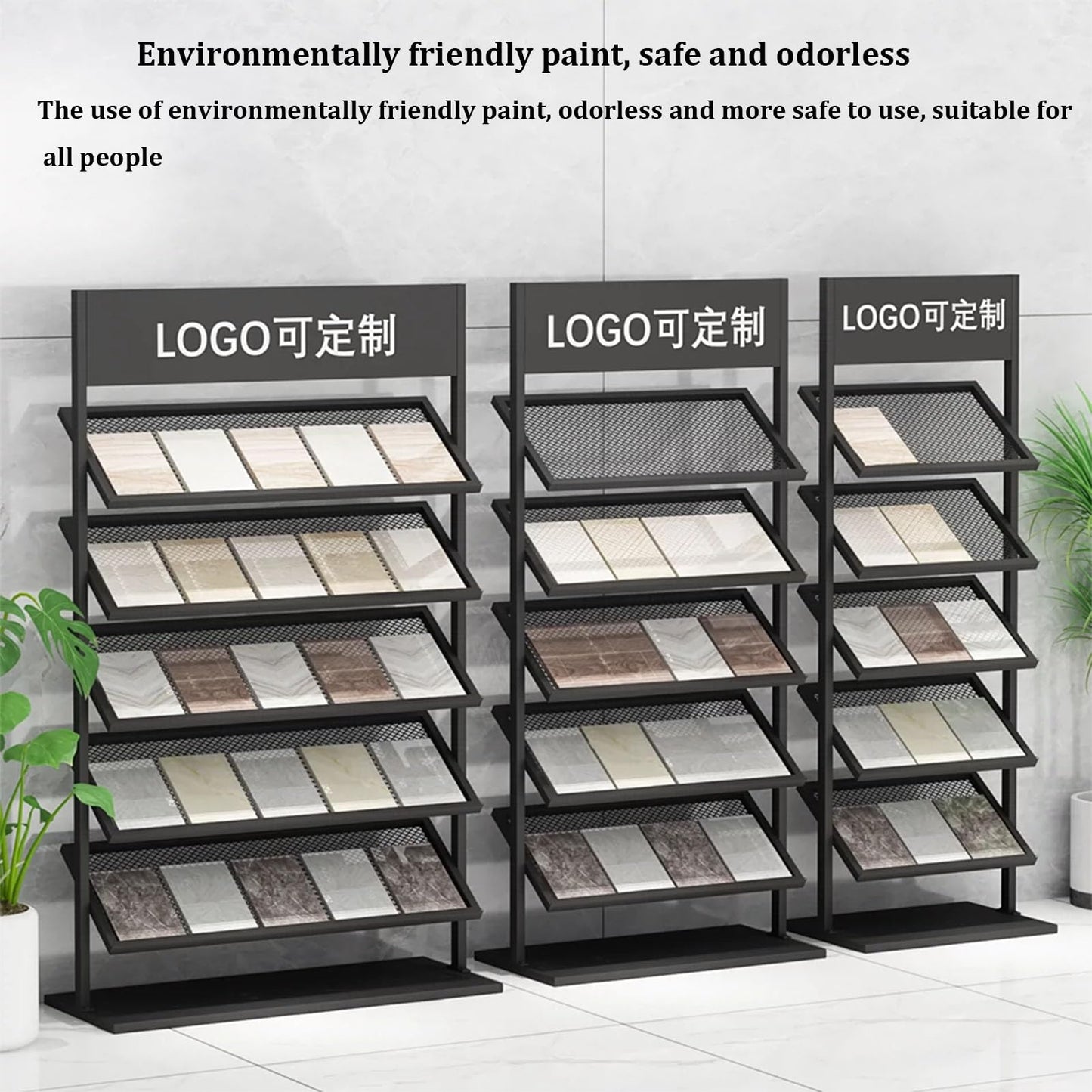 RIYUESHENGHENG Tile Sample Display Stand,Wooden Floor Sample Holder Standing Stone Flooring Display Shelf，Building Material Sample Display Rack Retail Rack，for Shops Exhibition Halls Events