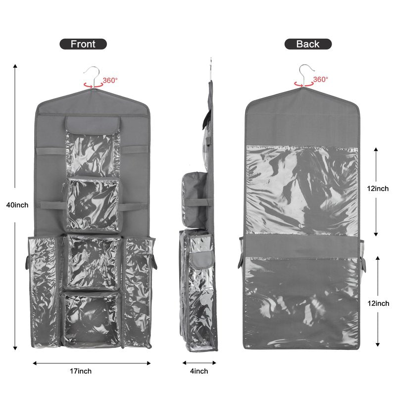 EXLIFBAG Wrapping Paper Storage, Gift Wrap Organizer Holder Double-Sided Hanging Gift Bag Storage Organizer
