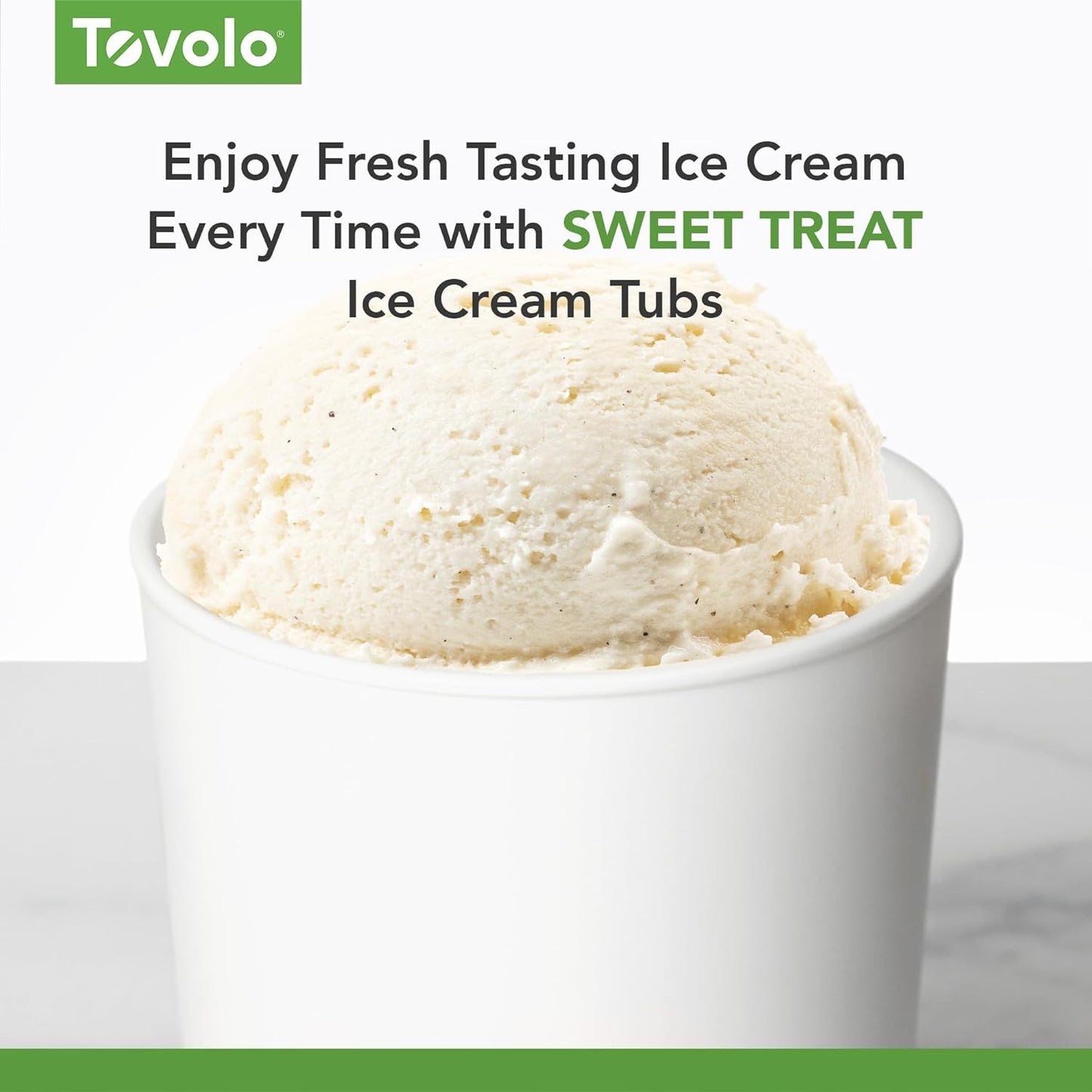 1 Tovolo Sweet Treat, Reusable Ice Cream Container for Homemade Ice Cream, Lemon - Quart Stackable Storage Tubs