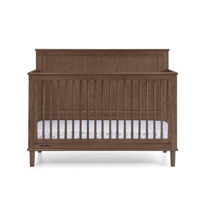 Delta Children Penelope 6-in-1 Convertible Crib - Greenguard Gold Certified, Teak Brown