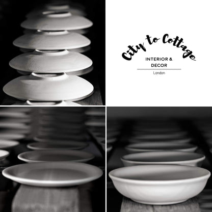 Handmade Lime Green and White Polka Dot Ceramic 12 piece Dinnerware Set | Pottery Tableware Service for 4 | Dinner Plates | Side Plates | Bowls | Housewarming Gift by City to Cottage®