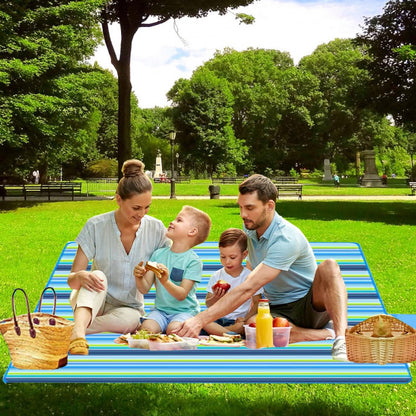 PUPOPIK Picnic Beach Blanket, Picnic Mat 80x60in Waterproof Foldable, Family Mat, Portable Large Picnic Blankets for Travel, Hiking, Music Festival