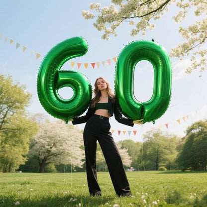 Jumbo Mylar Foil Balloon - 40 Inch Green Number 6 - Perfect for Birthday & Wedding Celebrations