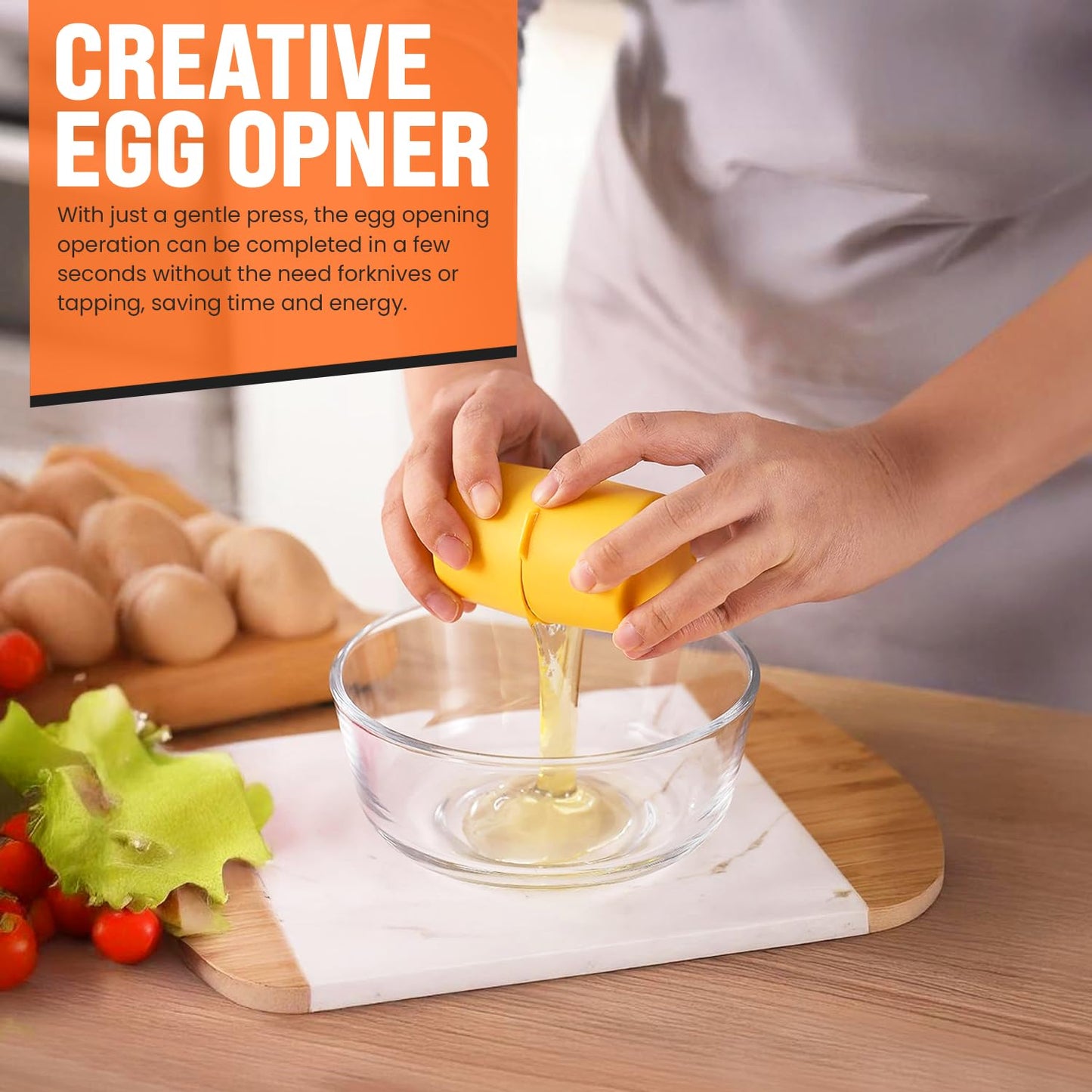 3PCS Egg Shell Opener Tool for Hard-Boiled & Raw Eggs – Egg Cracker, Peeler, Separator, Slicer – Stainless Steel Eggshell Remover, Egg Cutter, Opener, Topper, Piercer, Easy to Use