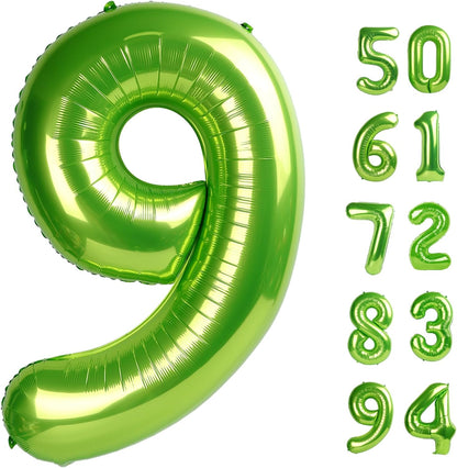 Number 9 Balloon - 40 Inch Light Green Giant Birthday Decoration for Girls | Perfect for 9th, 19th, 29th Parties