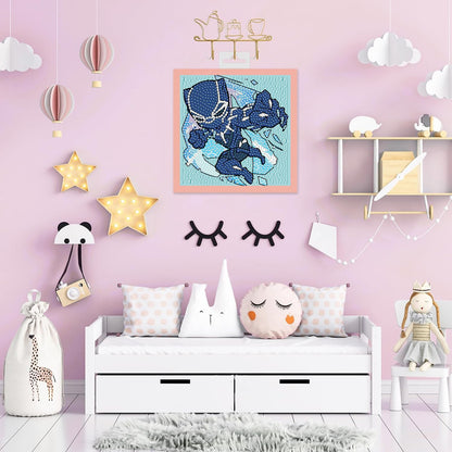 Sretoul 4 Pack Cartoon Diamond Art Kits for Kids-Arts and Crafts for Kids 4-6, 4 Pack Cartoon Gem Painting Kit for Home Wall Decor Present 6X6 inch