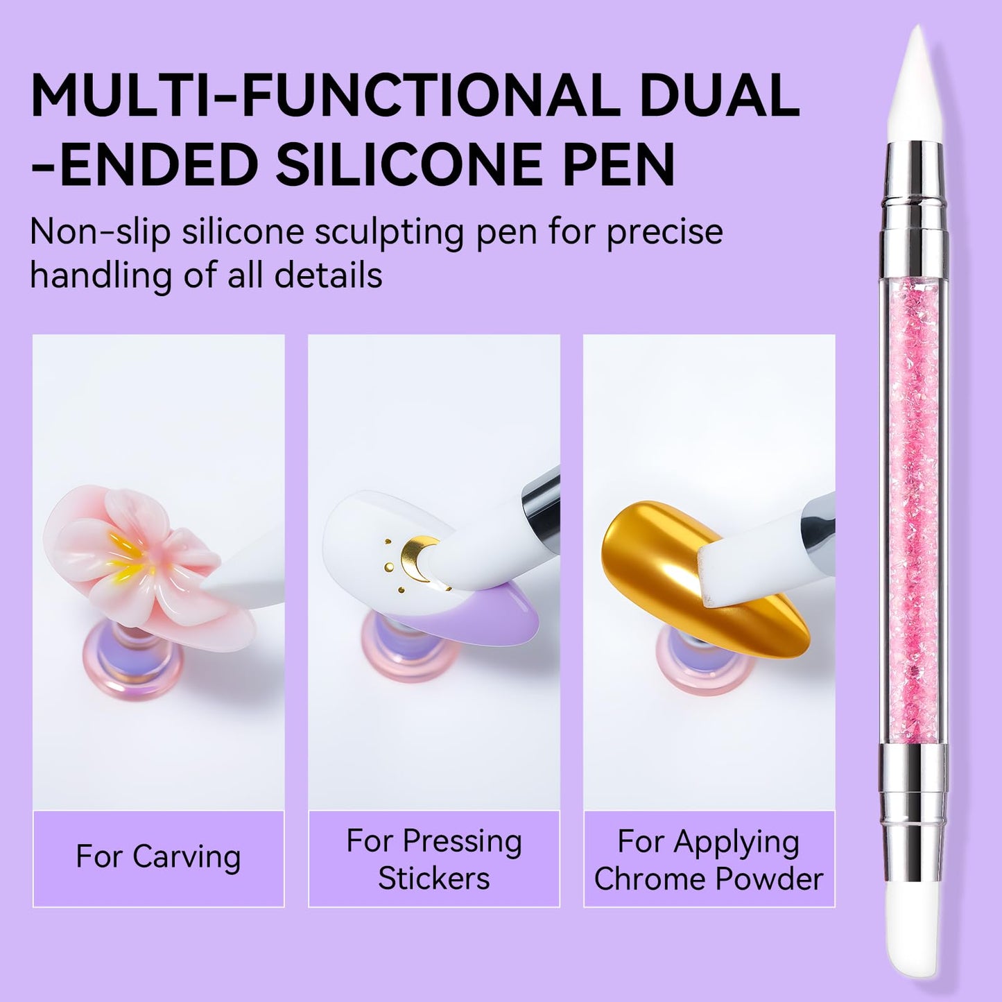 Makartt Clear Gel Builder Kit: Self-Levelling, Long Lasting Extension Hard Gels for Strengthener, Broken Nails Repair Gel Kit with Paper Forms, Dual forms, Nail File and Dual-End Brush 1.06 oz