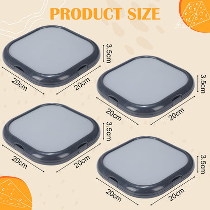Nuogo 4 Pcs Silicone Fruit Storage Box Anti-oxidation Avocado Saver Storage Tomato Pod Vegetable Saver Reusable for Fridge Garlic Lemons Potatoes (Black,7.9 x 7.9 x 1.4 Inches)