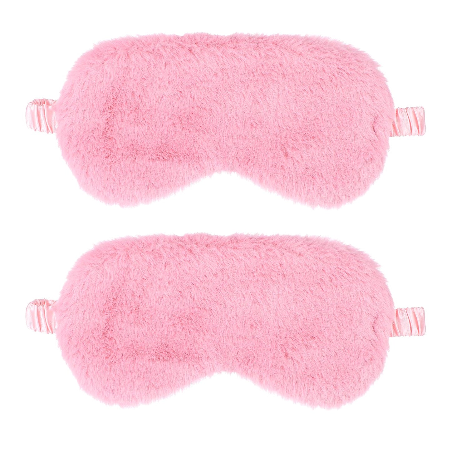 2 Pack Plush Sleeping Eye Mask Soft Plush Eye Mask Fuffy Eye Cover Comfortable Sleep Mask Blindfold Rainbow Faux Fur Eye Shade for Women, Men and Kids Travel Nap Sleeping 565488_2_3pL1H9vJ3