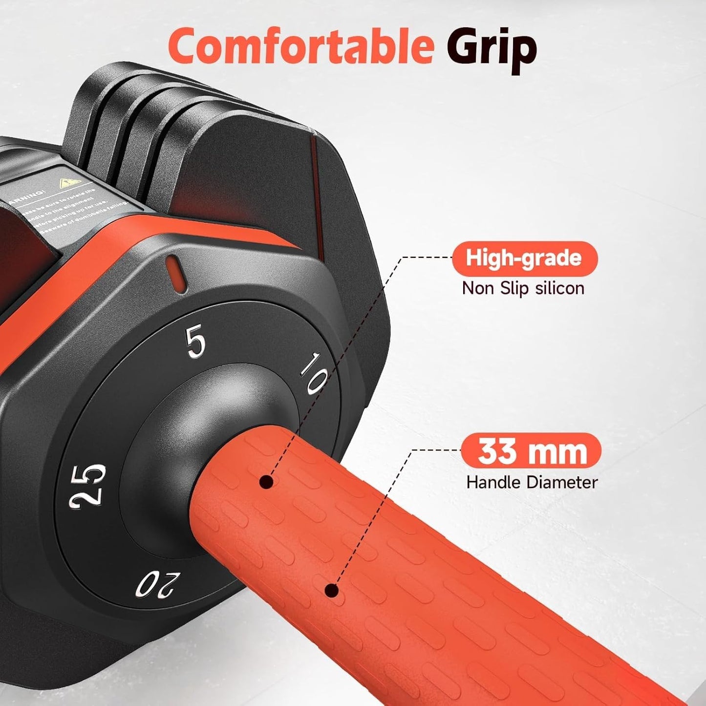 25LB 55LB Adjustable Dumbbells Set, 5LB to 25LB Dumbbell Pair,15LB to 55LB Weight Set of 2, Home Gym 50lbs/110lbs, Anti-Slip Handle for Exercise Equipment