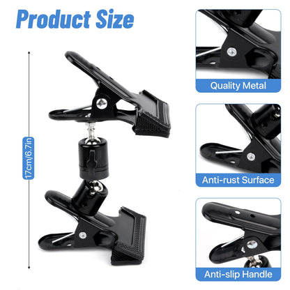 Boocalny Portable Metal Embroidery Hoop Stand Holder, 360° Rotated Adjustable Embroidery Table Stand Clamp Clip, Metal Cross Stitch Hoop Stand Tabletop Craft Clamp for DIY Needlework Needle Sewing