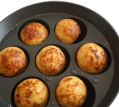 G & D Non Stick Appam Pan, 7 Pits Appam Maker with Stainless Steel Lid