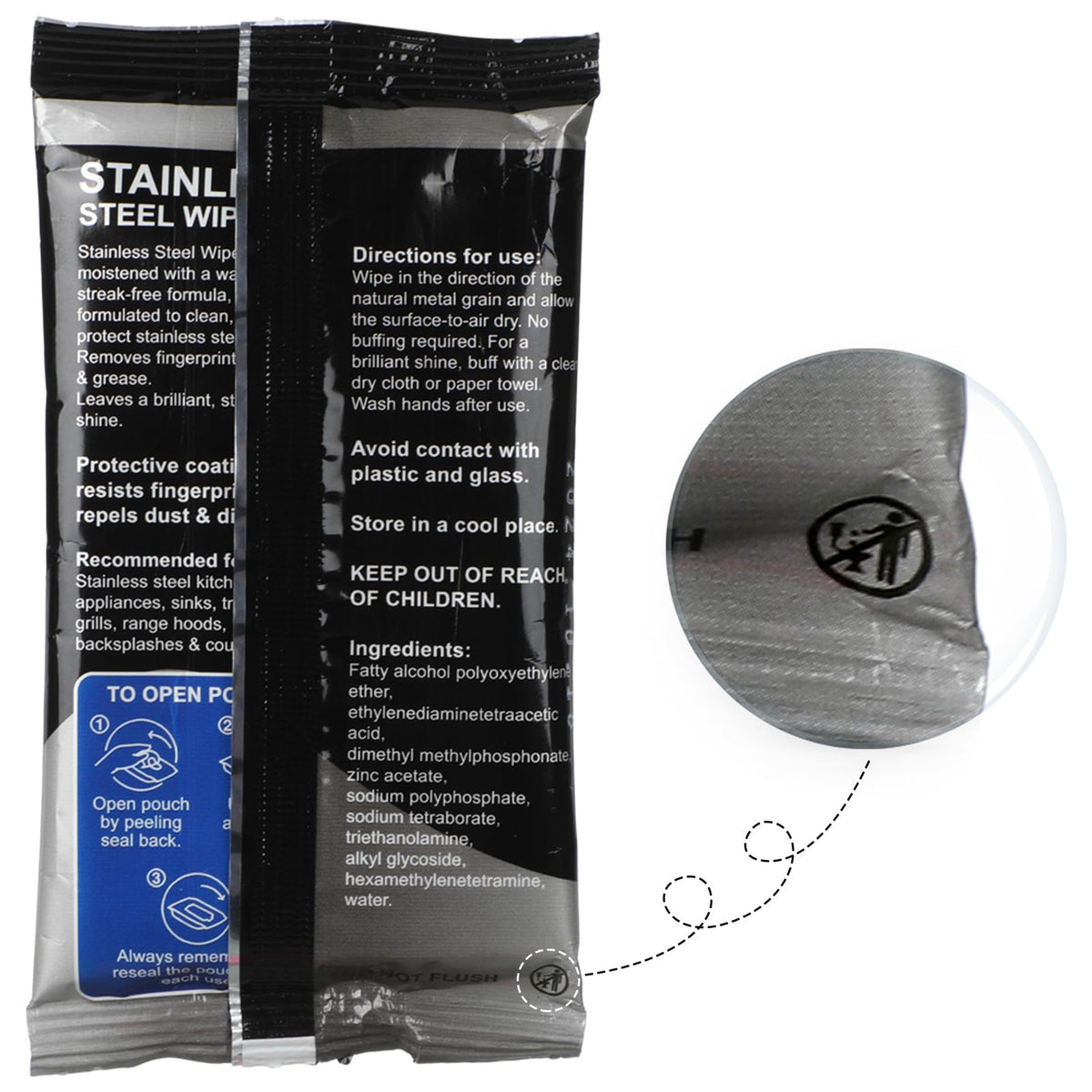 Heigble 6 Pack 60 Count Stainless Steel Cleaner Wipes Stainless Steel Polish Wipes Clean and Polish Appliances for Household Appliances Including Oven Refrigerator Dishwasher Microwave and Grill