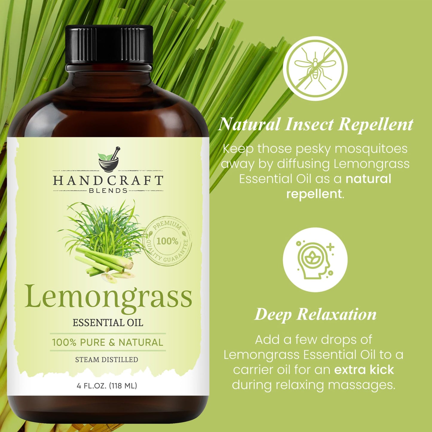 Handcraft Blends Lavender Essential Oil – Huge 4 Fl Oz – 100% Pure and Natural – Premium Grade Essential Oil for Diffuser and Aromatherapy, Skin, Massage, Candle and Soap Making Fragrance