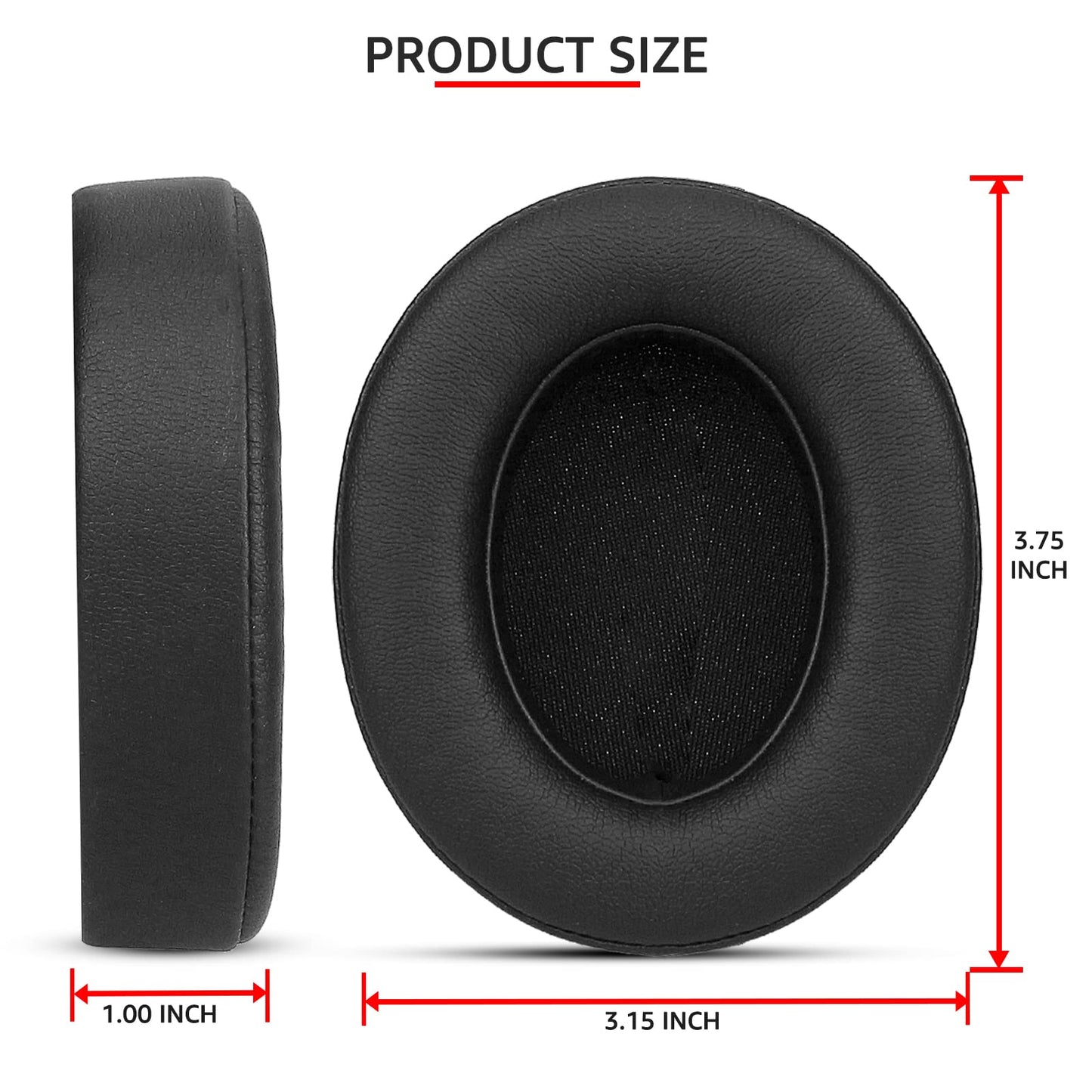 Krone Kalpasmos Replacement Ear Pads for Beats Studio 3 & Studio 2, Upgraded Beats Studio 3 Replacement Parts and Beats Headphones Accessories, Compatible with B0500 B0501 Wired/Wireless Models, Black