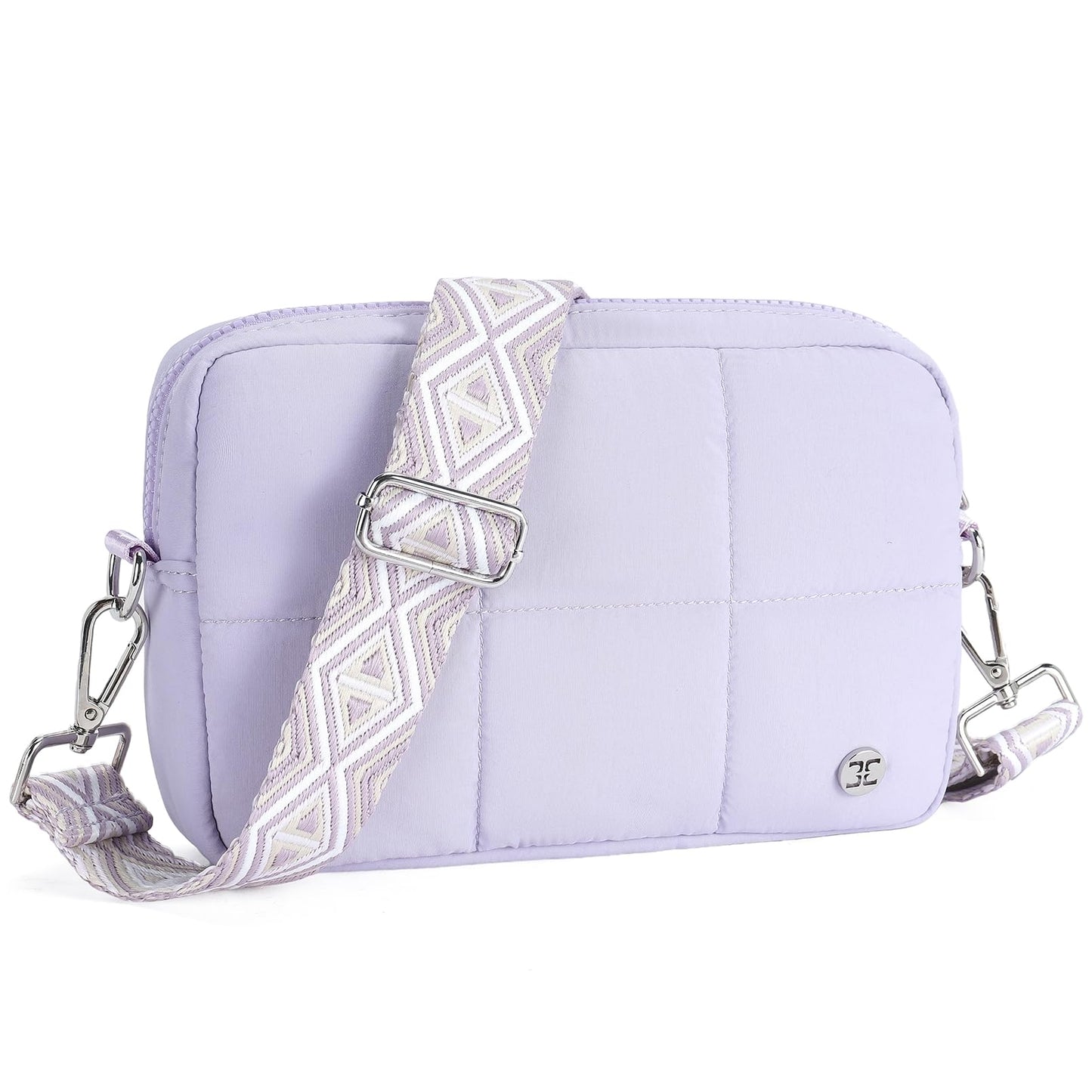 Telena Crossbody Bags for Women Cross Body Purse with Guitar Strap Lightweight Puffer Shoulder Bag for Travel