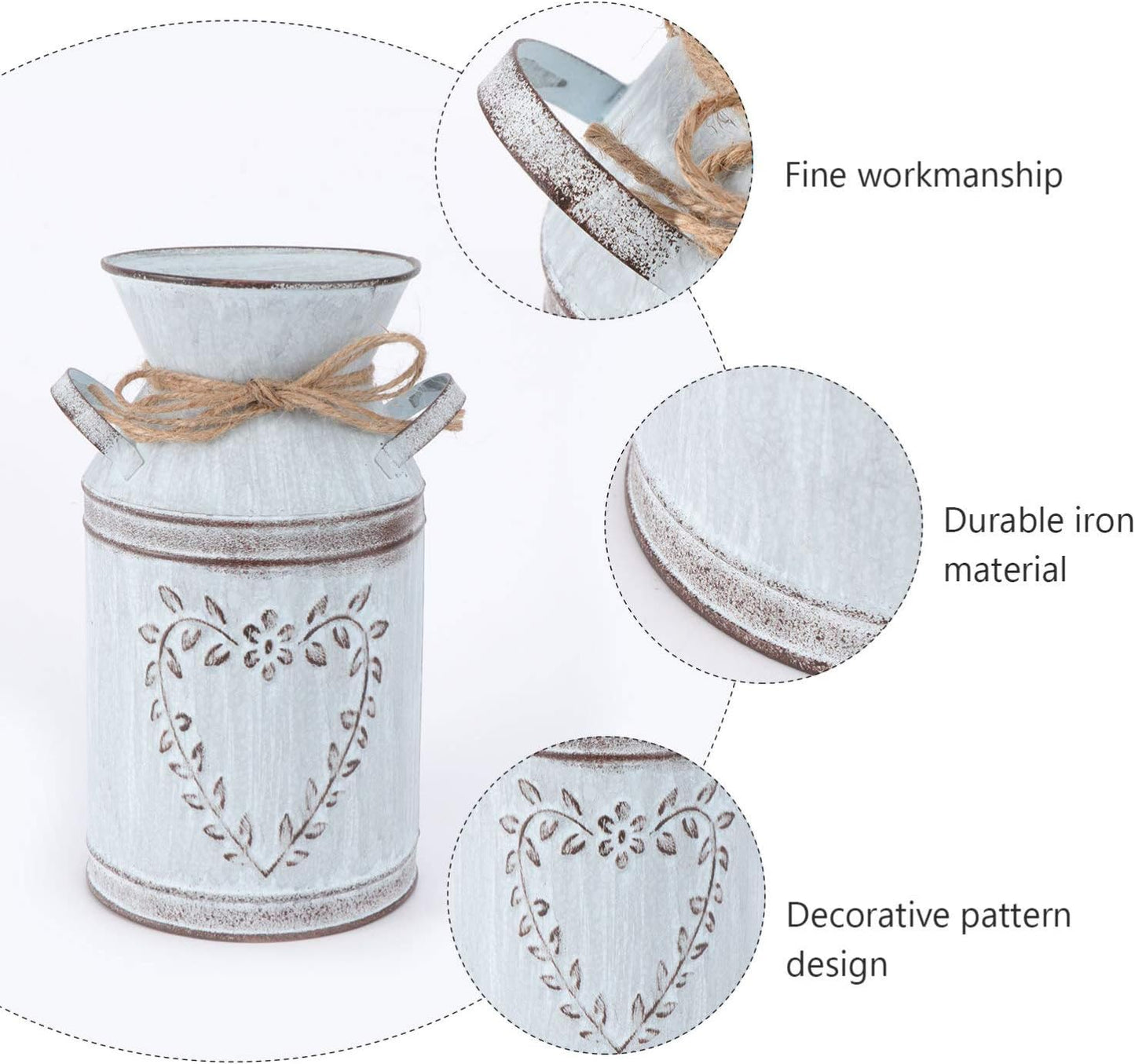 Happyyami 1pc Elegant Iron Heart Pattern Plant Holder, Unique Flower Pot for Home Decoration, Stylish Garden Ornament