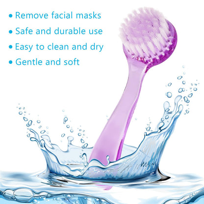 3 Pcs Facial Cleansing Brush, Useekoo Manual Face Brushes for Cleansing and Exfoliating, Face Scrubber to Massage, Deep Pore Exfoliation, Makeup Remove and Skin Care with Soft Bristles