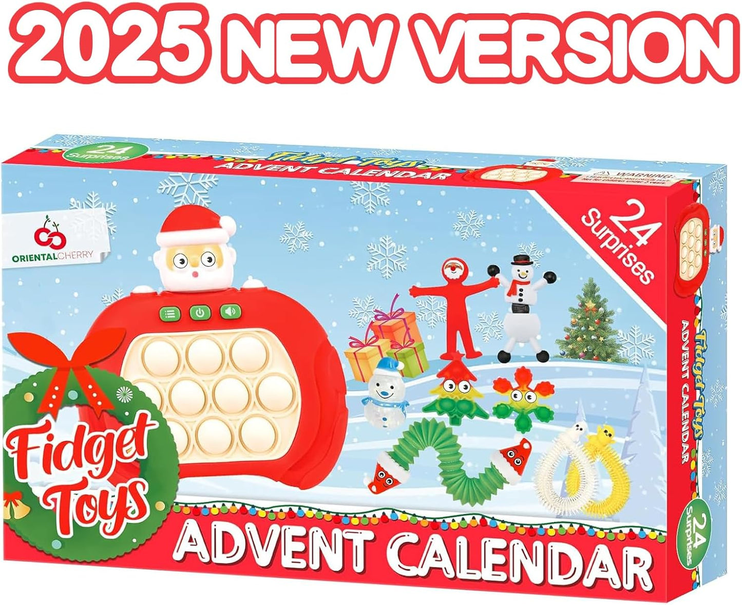2025-24 Countdown 4 5 6 7 8 9 10 11 12 Advent Calendar Days of Surprises Fidget Toys Bulk - Christmas Holiday Advent