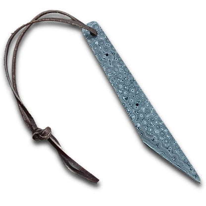 HAWK KNIVES Handmade Damascus Steel Blade Kiridashi Knife - 2.5 in Professional Woodworking, Marking, Wood Carving Tool & Leather Sheath