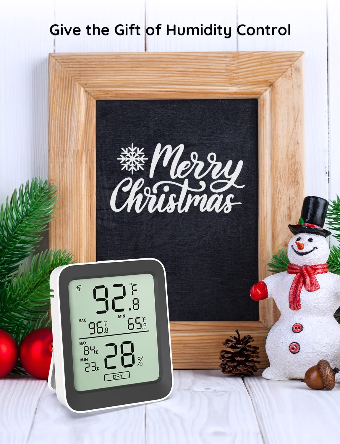 Govee Hygrometer Thermometer H5075, Bluetooth Indoor Room Temperature Monitor Thermometer with Remote App Control, Notification Alerts, 2 Years Data Storage Export(Only Supports 164ft Bluetooth Range)